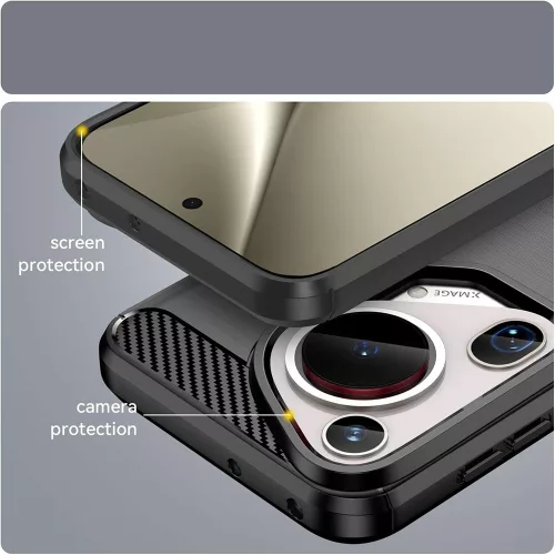 Techsuit - Carbon szilikon tok - Huawei Pura 70 Ultra - Kék
