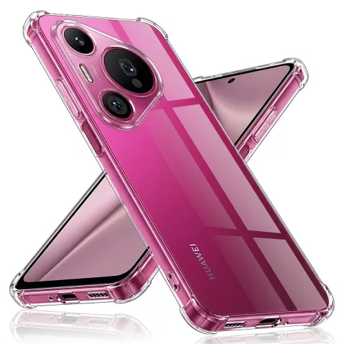 Techsuit - Shockproof Átlátszó Ütésálló Szilikon tok - Huawei Pura 70 - Átlátszó