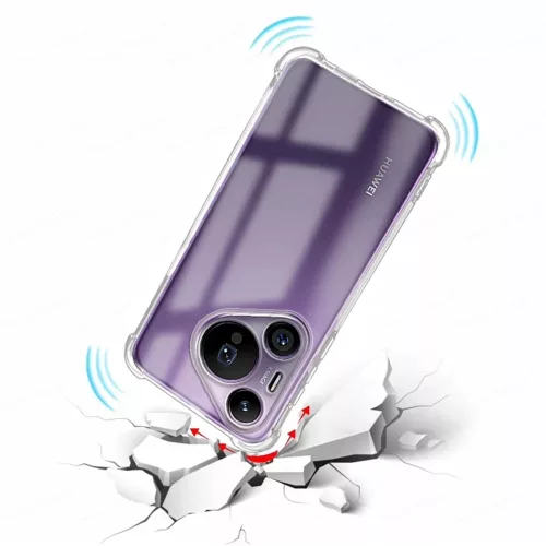 Techsuit - Shockproof Átlátszó Ütésálló Szilikon tok - Huawei Pura 70 - Átlátszó