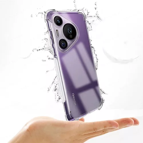 Techsuit - Shockproof Átlátszó Ütésálló Szilikon tok - Huawei Pura 70 - Átlátszó