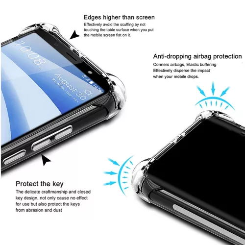 Techsuit - Shockproof Átlátszó Ütésálló Szilikon tok - Huawei Pura 70 - Átlátszó