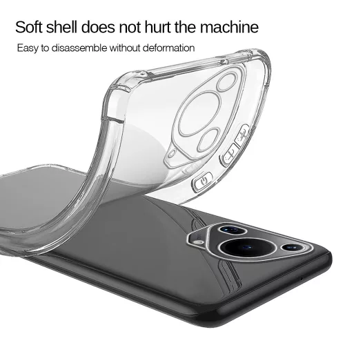 Techsuit - Shockproof Átlátszó Ütésálló Szilikon tok - Huawei Pura 70 Ultra - Átlátszó