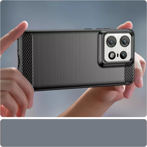 Techsuit - Carbon szilikon tok - Motorola Edge 50 Ultra - Fekete