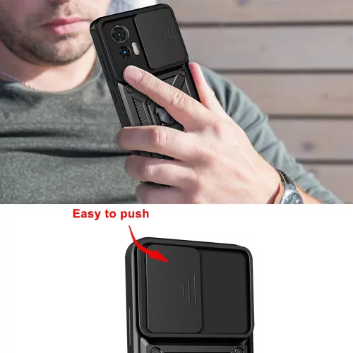 Techsuit - CamShield ütésálló tok - Motorola Edge 50 Fusion - Fekete