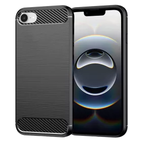  Techsuit - Carbon szilikon tok - iPhone 16e / iPhone 17e - Fekete