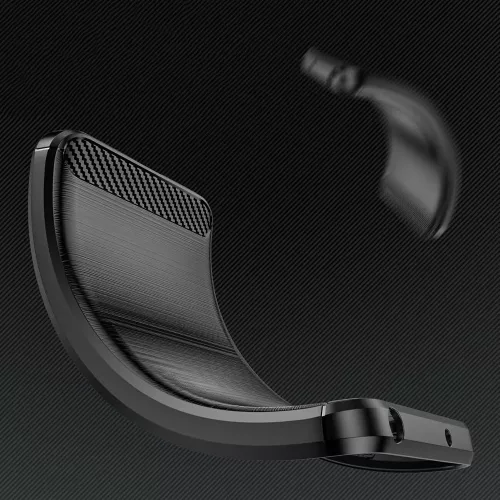 Techsuit - Carbon szilikon tok - iPhone 16e / iPhone 17e - Fekete