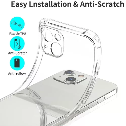Techsuit - Shockproof Átlátszó Ütésálló Szilikon tok - iPhone 16e / iPhone 17e - Átlátszó