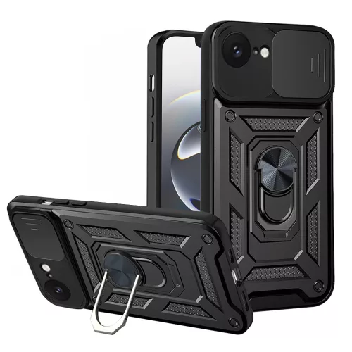 Techsuit - CamShield ütésálló tok - iPhone 16e / iPhone 17e - Fekete