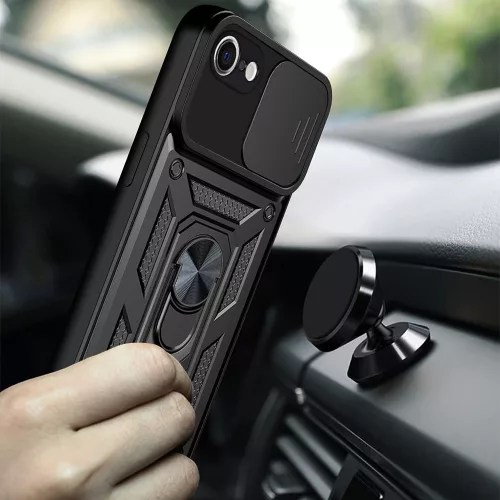 Techsuit - CamShield ütésálló tok - iPhone 16e / iPhone 17e - Fekete