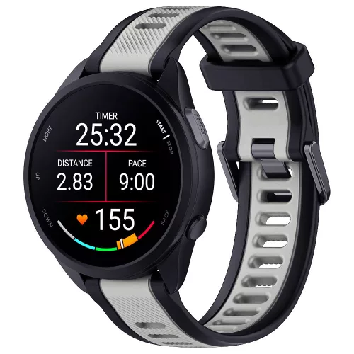 Techsuit - Watchband 20mm (W053) - Samsung Galaxy Watch 4/5/Active 2, Huawei Watch GT 3 (42mm)/GT 3 Pro (43mm) - Gray