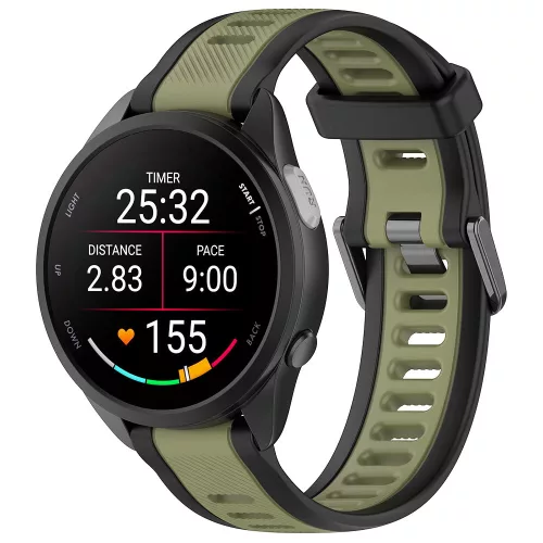 Techsuit - Watchband 20mm (W053) - Samsung Galaxy Watch 4/5/Active 2, Huawei Watch GT 3 (42mm)/GT 3 Pro (43mm) - Khaki