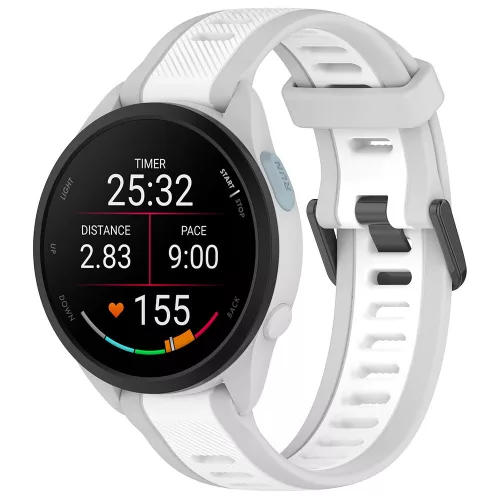 Techsuit - Watchband 18mm (W053) - Huawei Watch GT 4 (41mm)/W1/Honor Watch S1/Garmin Venu 2S/Vivoactive 4S - White