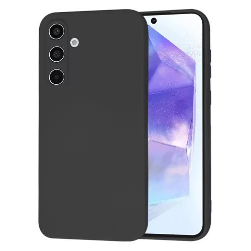 Techsuit - SoftFlex szilikon tok - Samsung Galaxy A55 5G - Fekete