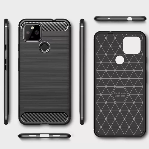 Techsuit - Carbon szilikon tok - Google Pixel 5 - Fekete