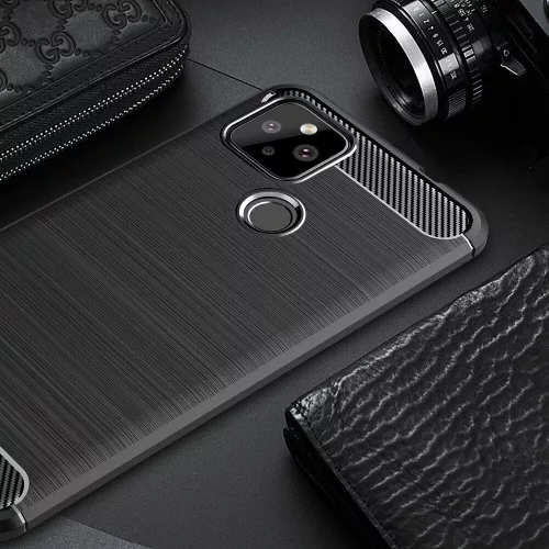 Techsuit - Carbon szilikon tok - Google Pixel 5 - Fekete