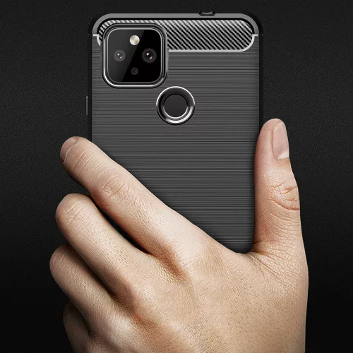 Techsuit - Carbon szilikon tok - Google Pixel 4a 5G - Fekete