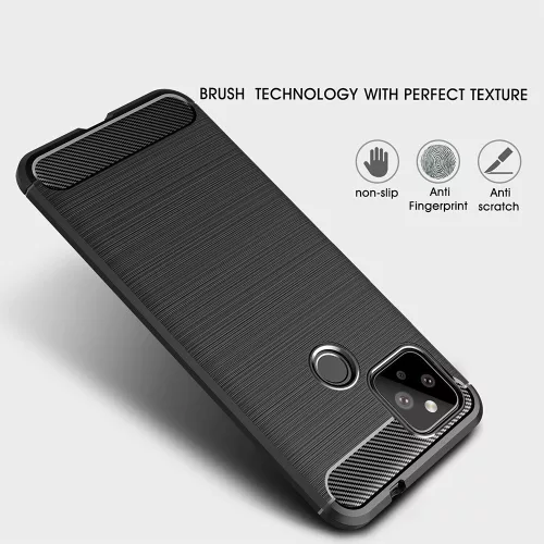 Techsuit - Carbon szilikon tok - Google Pixel 4a 5G - Fekete