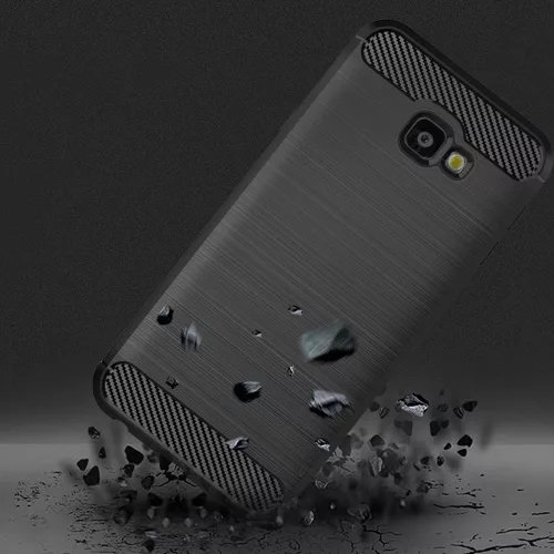 Techsuit - Carbon szilikon tok - Samsung Galaxy J4 Plus - Fekete