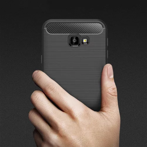 Techsuit - Carbon szilikon tok - Samsung Galaxy J4 Plus - Fekete