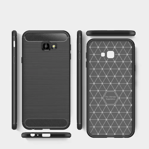 Techsuit - Carbon szilikon tok - Samsung Galaxy J4 Plus - Fekete