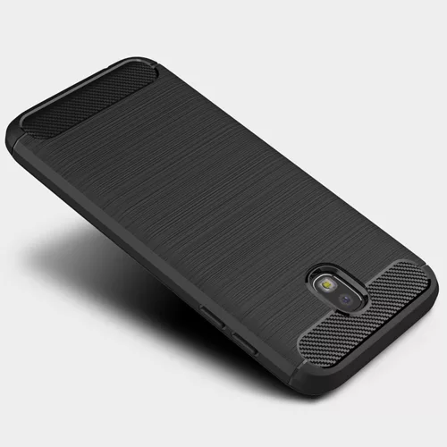 Techsuit - Carbon szilikon tok - Samsung Galaxy J7 2017 - Fekete