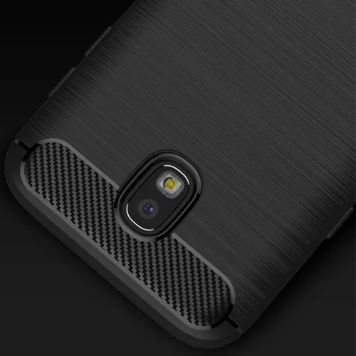 Techsuit - Carbon szilikon tok - Samsung Galaxy J7 2017 - Fekete