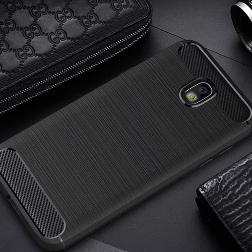 Techsuit - Carbon szilikon tok - Samsung Galaxy J7 2017 - Fekete