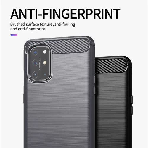 Techsuit - Carbon szilikon tok - OnePlus 9 - Fekete