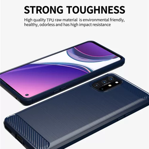 Techsuit - Carbon szilikon tok - OnePlus 9 - Fekete