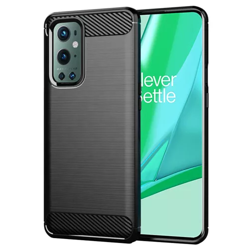 Techsuit - Carbon szilikon tok - OnePlus 9 Pro - Fekete