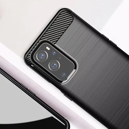 Techsuit - Carbon szilikon tok - OnePlus 9 Pro - Fekete