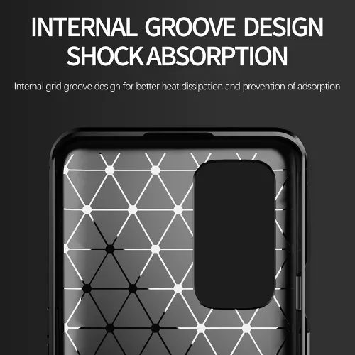 Techsuit - Carbon szilikon tok - OnePlus 9 Pro - Fekete