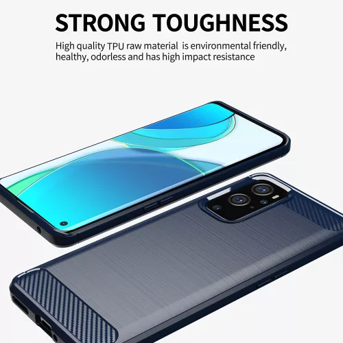 Techsuit - Carbon szilikon tok - OnePlus 9 Pro - Fekete