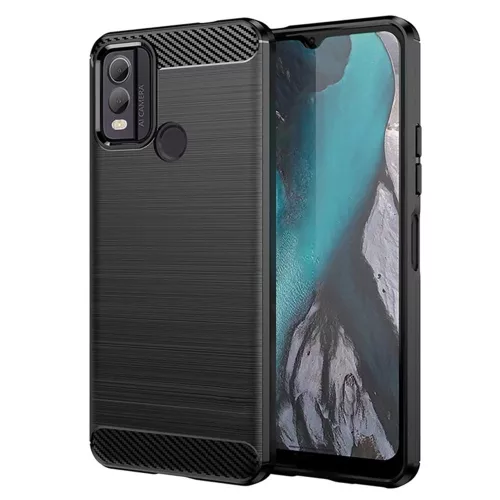 Techsuit - Carbon szilikon tok - Nokia C22 - Fekete