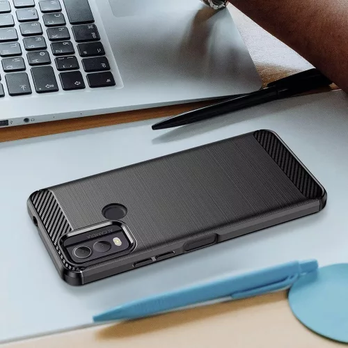 Techsuit - Carbon szilikon tok - Nokia C22 - Fekete