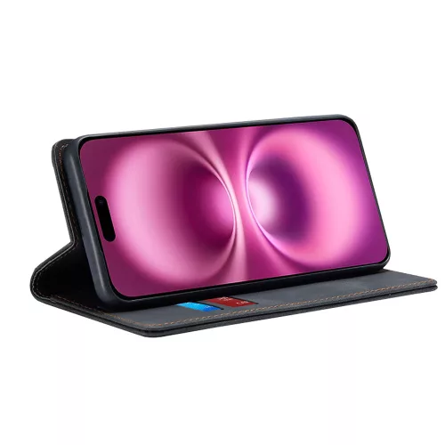 Techsuit - Confy Cover kinyitható tok - iPhone 16 Plus - Fekete