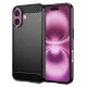 Techsuit - Carbon szilikon tok - iPhone 16 Plus - Fekete