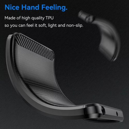 Techsuit - Carbon szilikon tok - iPhone 16 Plus - Fekete