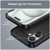 Techsuit - Carbon szilikon tok - iPhone 16 Plus - Fekete