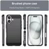 Techsuit - Carbon szilikon tok - iPhone 16 Plus - Fekete