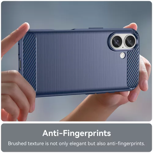 Techsuit - Carbon szilikon tok - iPhone 16 Plus - Kék