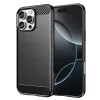 Techsuit - Carbon szilikon tok - iPhone 16 Pro - Fekete