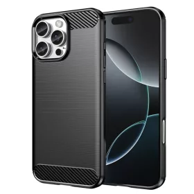 Techsuit - Carbon szilikon tok - iPhone 16 Pro - Fekete