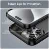 Techsuit - Carbon szilikon tok - iPhone 16 Pro - Fekete