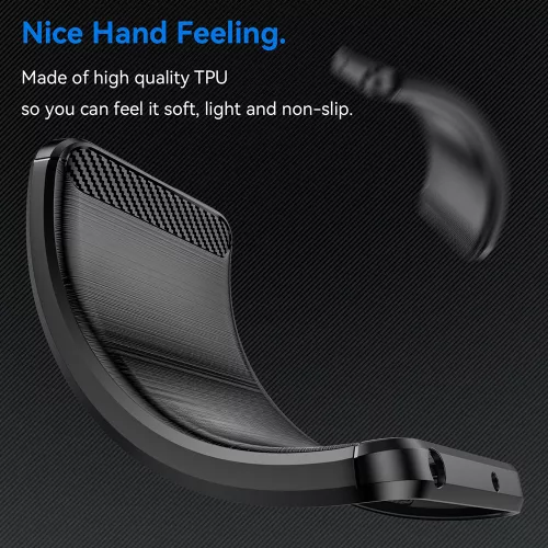Techsuit - Carbon szilikon tok - iPhone 16 Pro - Fekete