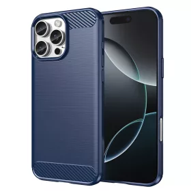 Techsuit - Carbon szilikon tok - iPhone 16 Pro - Kék
