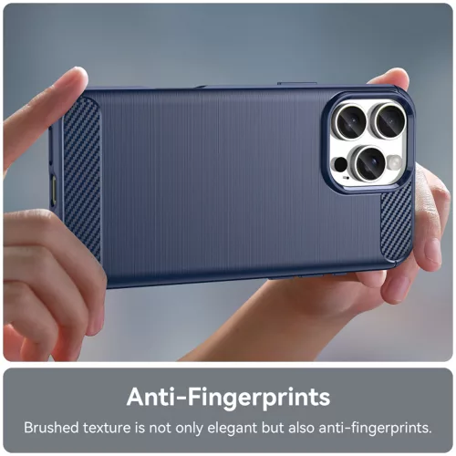 Techsuit - Carbon szilikon tok - iPhone 16 Pro - Kék