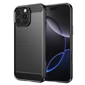 Techsuit - Carbon szilikon tok - iPhone 16 Pro Max - Fekete