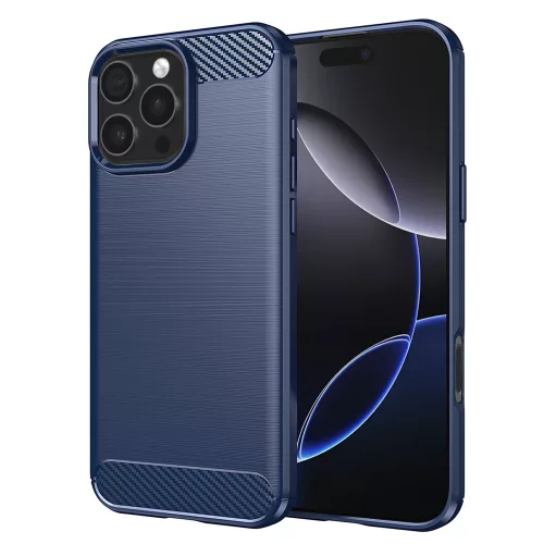 Techsuit - Carbon szilikon tok - iPhone 16 Pro Max - Kék