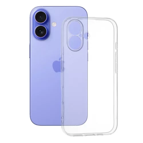 Techsuit - Clear Silicone tok - iPhone 16 - Átlátszó